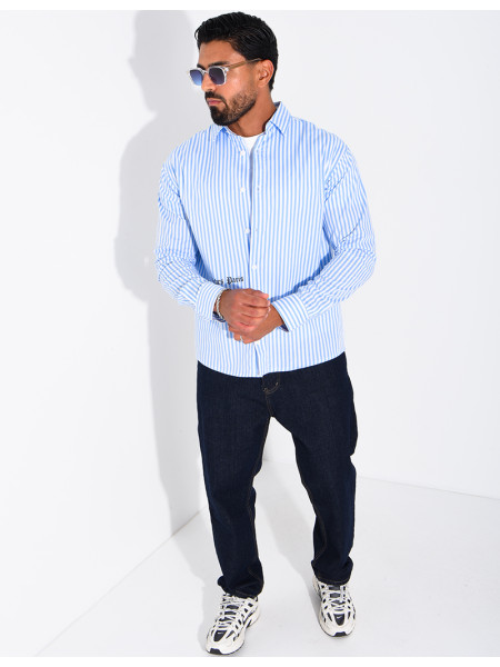 Chemise manches longues rayée "RICHES"