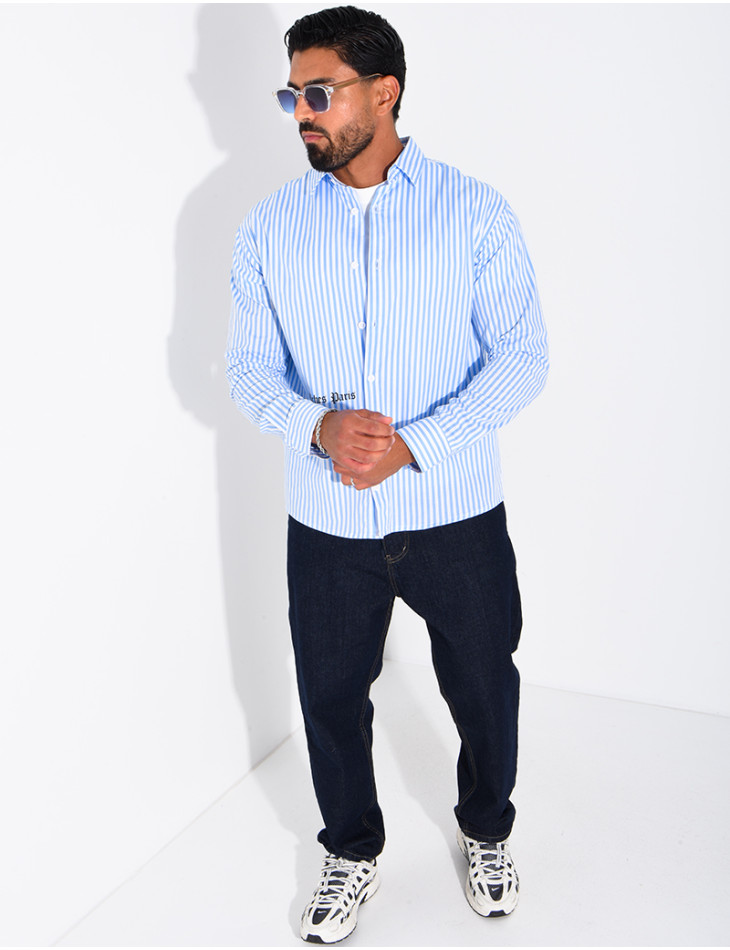 Chemise manches longues rayée "RICHES"