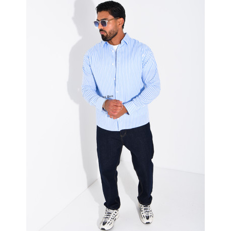 Chemise manches longues rayée "RICHES"