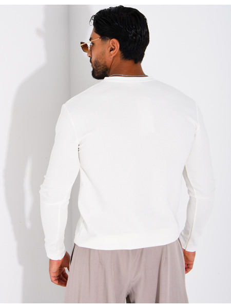 T-shirt homme à col bouttons