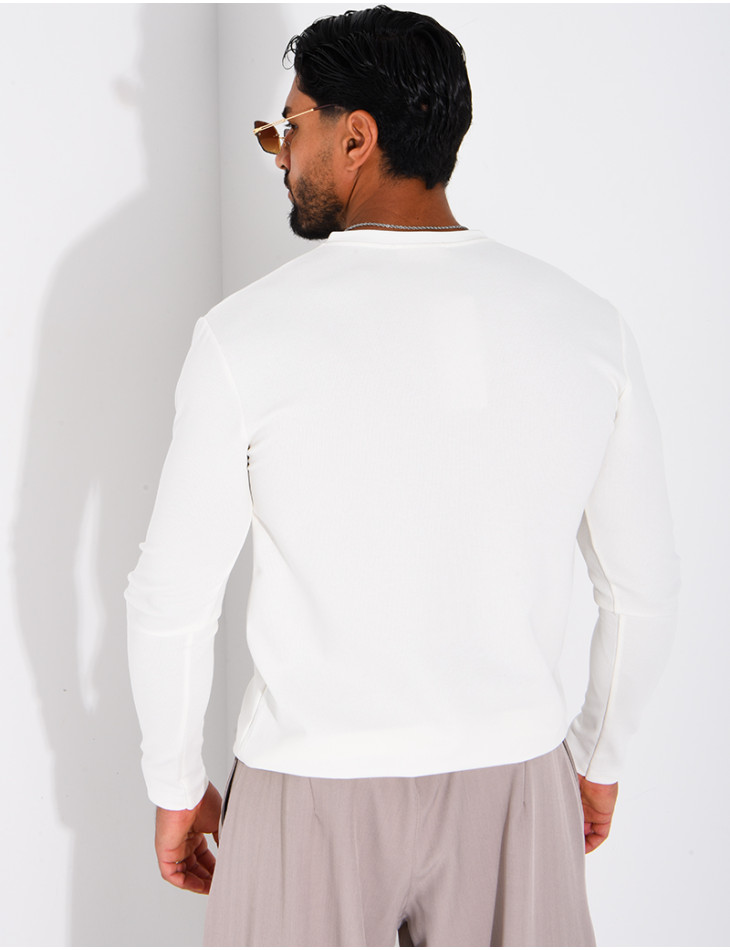 T-shirt homme à col bouttons