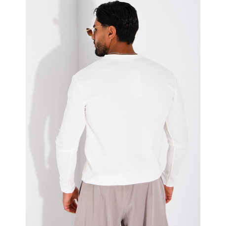 T-shirt homme à col bouttons