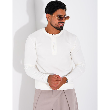 T-shirt homme à col bouttons