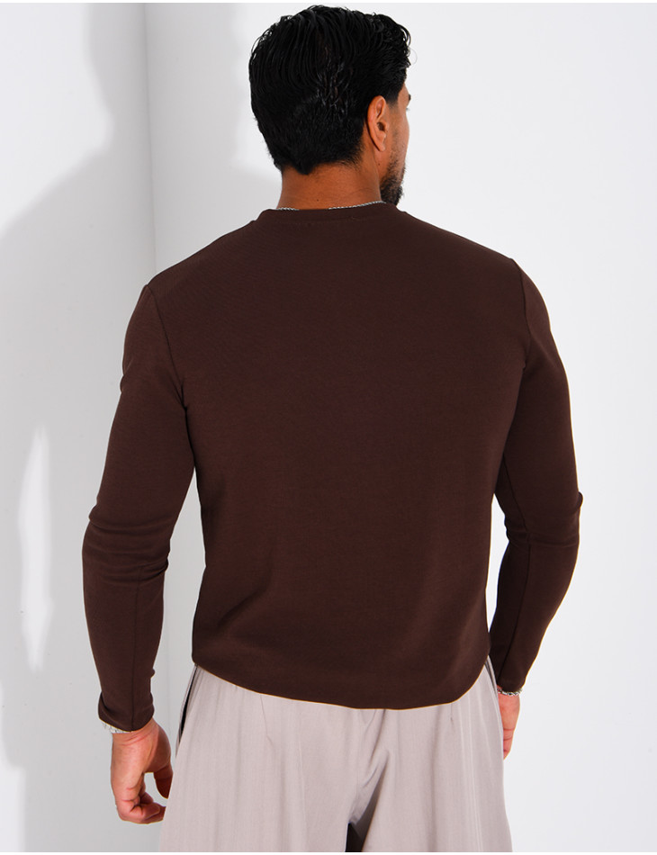 T-shirt homme à col bouttons