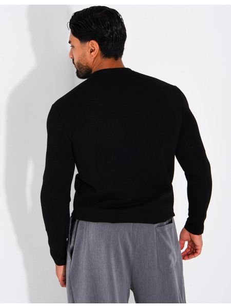 T-shirt homme col bouttons