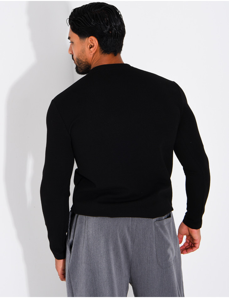 T-shirt homme col bouttons