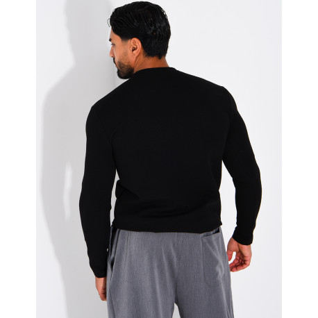 T-shirt homme col bouttons