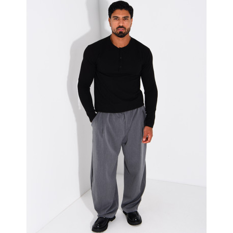 T-shirt homme col bouttons