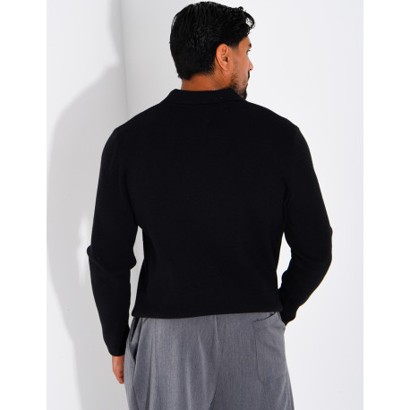 Weicher Strickpullover mit Polokragen
