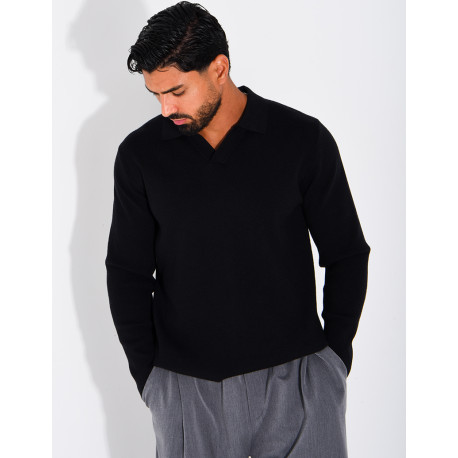 Weicher Strickpullover mit Polokragen