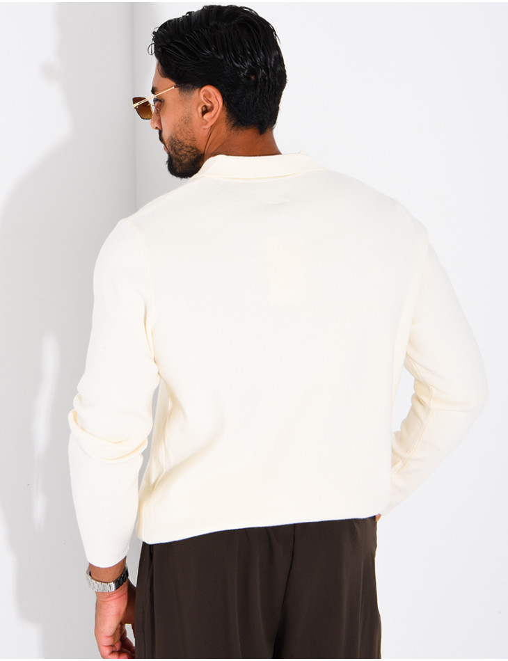 Weicher Strickpullover mit Polokragen