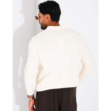 Weicher Strickpullover mit Polokragen