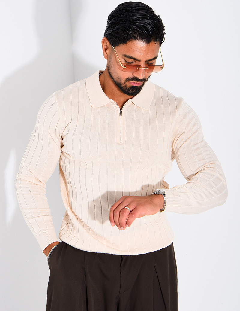 Pullover aus Rippstrick mit...