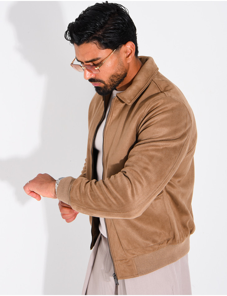 Veste en suédine à poches