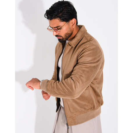 Veste en suédine à poches
