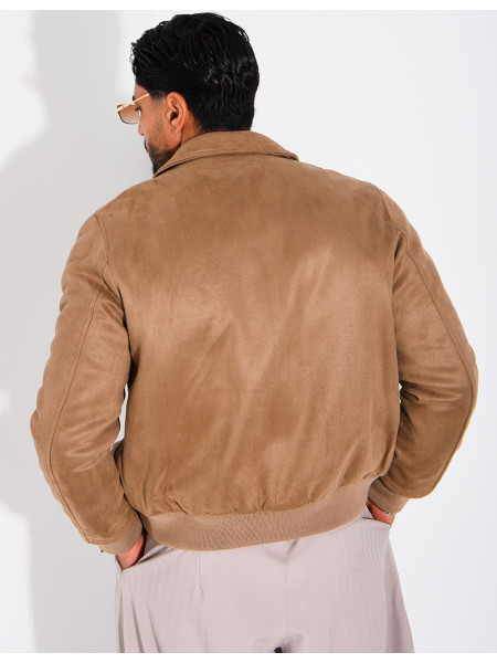 Veste en suédine à poches