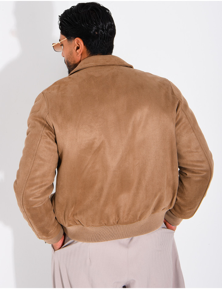 Veste en suédine à poches
