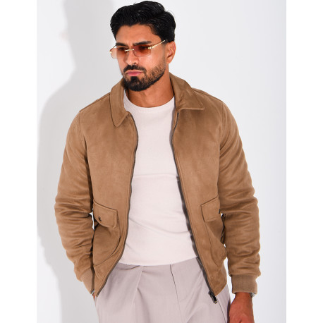 Veste en suédine à poches