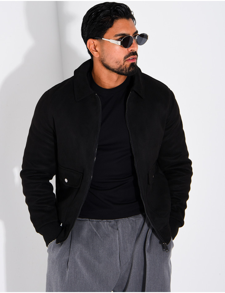 Blouson en suédine homme