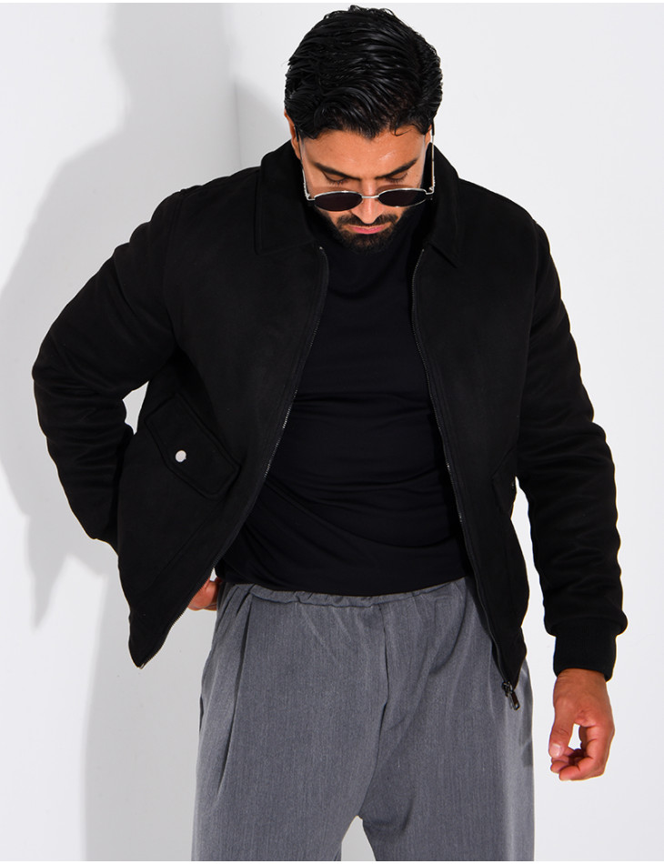 Blouson en suédine homme