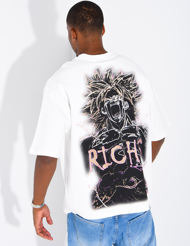 Tee-shirt oversize "Riches...