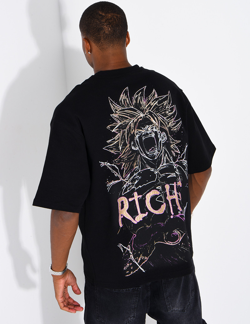 Tee-shirt oversize "Riches...