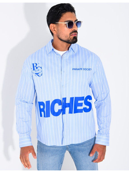 Chemise manches longues rayée "RICHES"