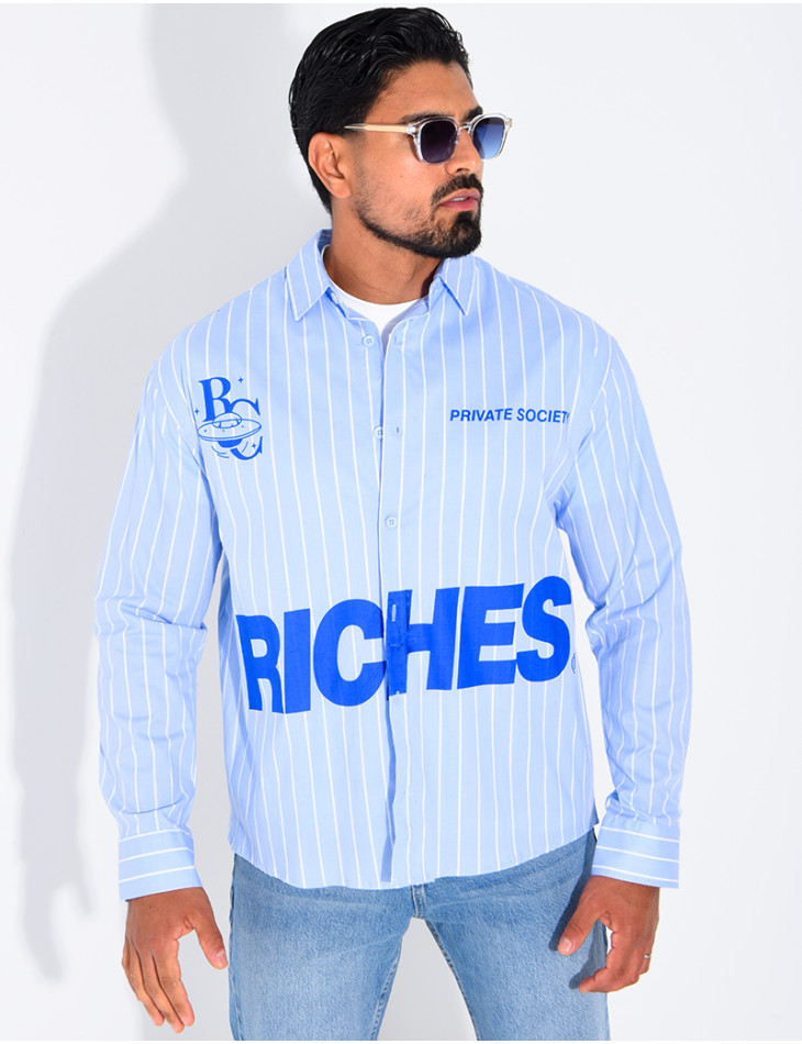 Chemise manches longues rayée "RICHES"