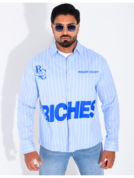 Chemise manches longues rayée "RICHES"