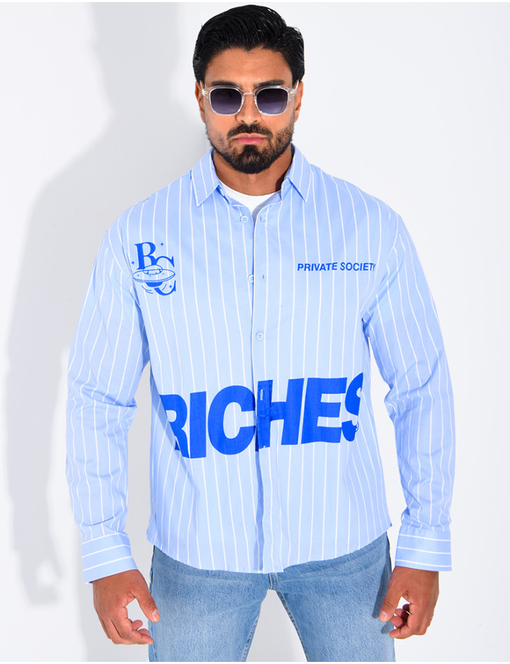 Chemise manches longues rayée "RICHES"