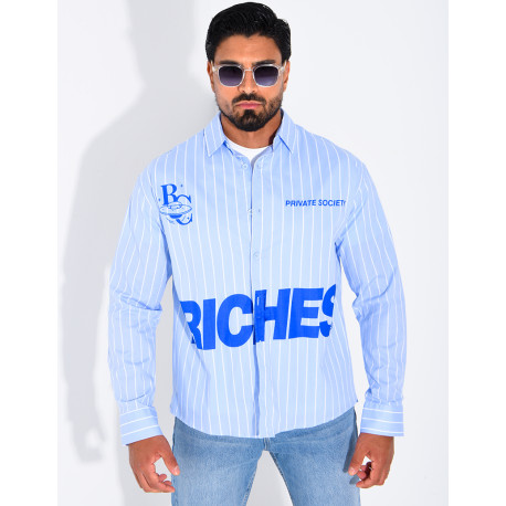 Chemise manches longues rayée "RICHES"