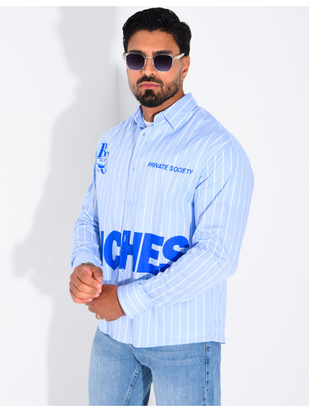 Chemise manches longues rayée "RICHES"