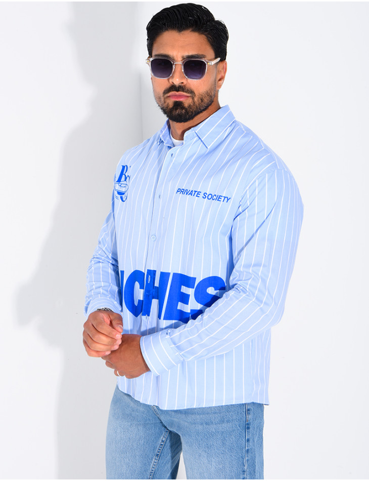 Chemise manches longues rayée "RICHES"
