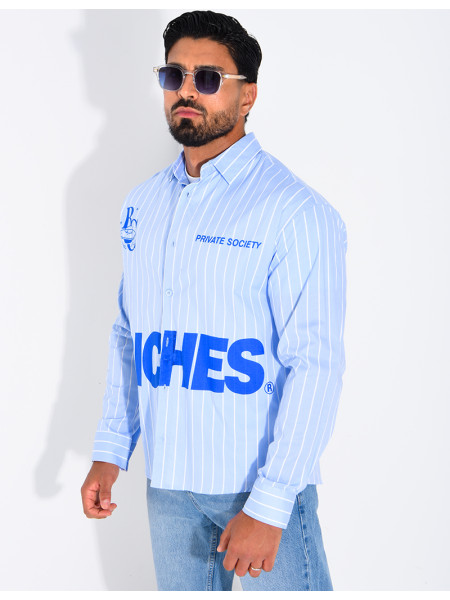 Chemise manches longues rayée "RICHES"
