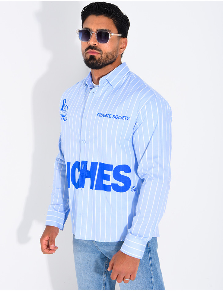 Chemise manches longues rayée "RICHES"