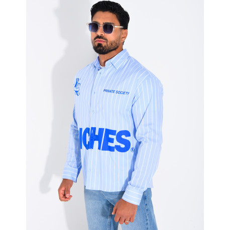 Chemise manches longues rayée "RICHES"