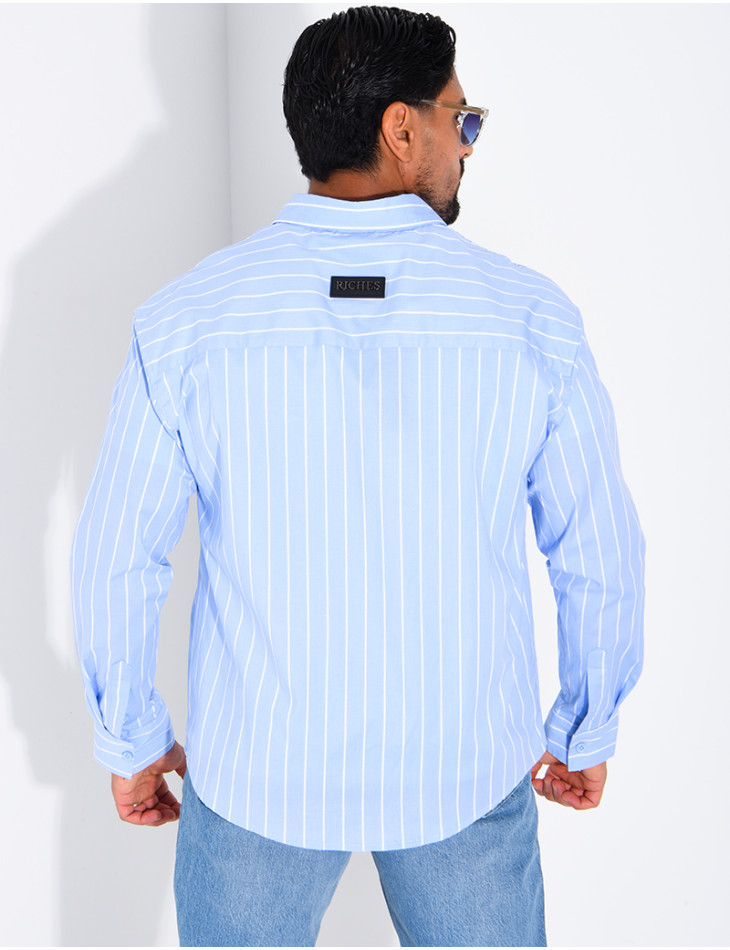 Chemise manches longues rayée "RICHES"