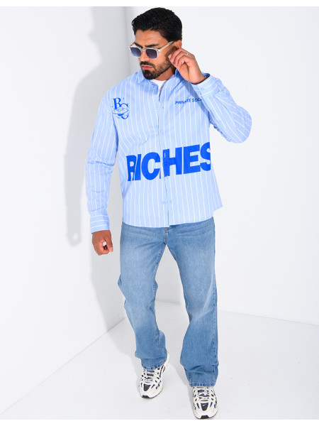Chemise manches longues rayée "RICHES"