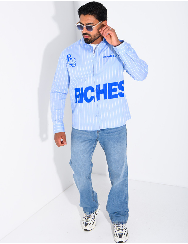 Chemise manches longues rayée "RICHES"