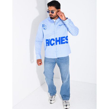 Chemise manches longues rayée "RICHES"