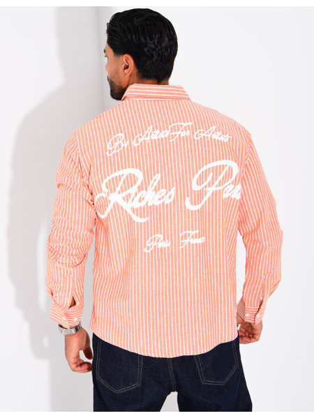 Gestreiftes Langarmhemd „Riches Club“