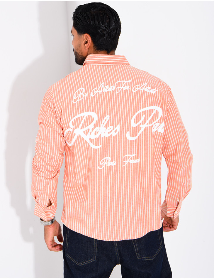 Gestreiftes Langarmhemd „Riches Club“
