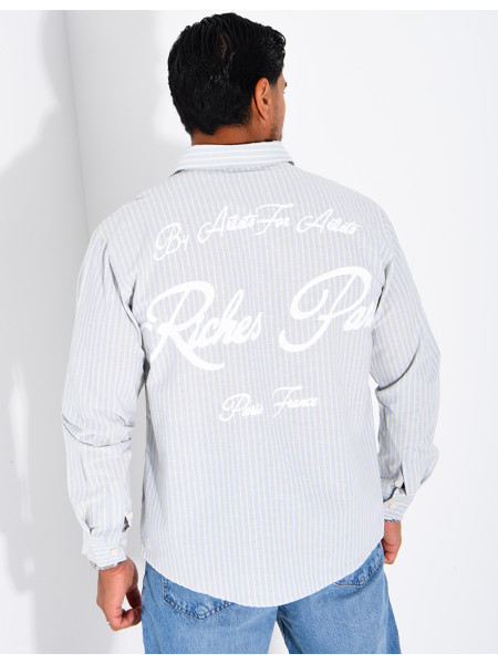 Gestreiftes Langarmhemd „Riches Club“