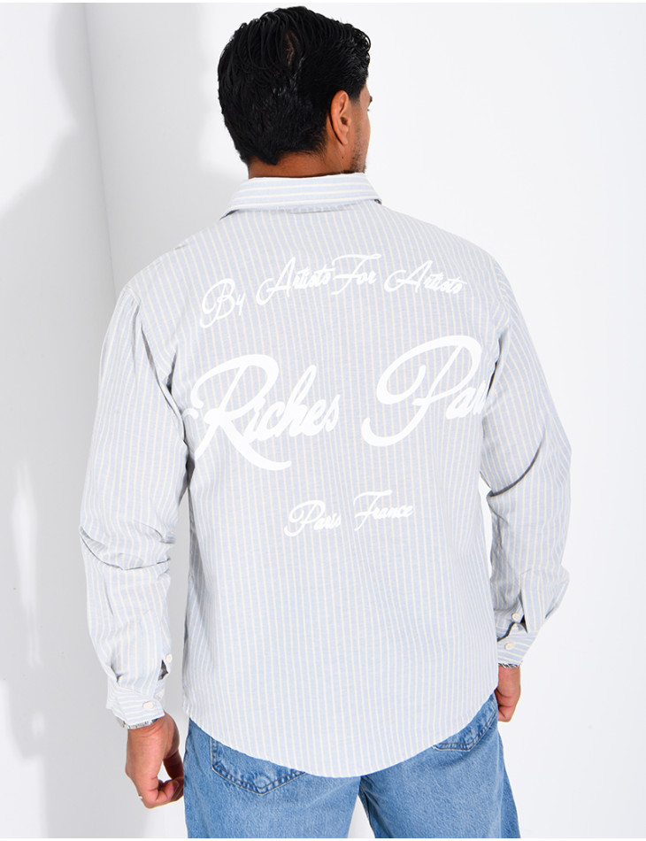 Gestreiftes Langarmhemd „Riches Club“