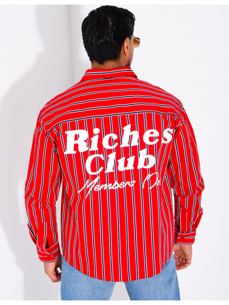 Gestreiftes Langarmhemd „Riches Club“