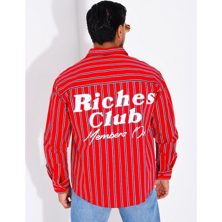 Gestreiftes Langarmhemd „Riches Club“