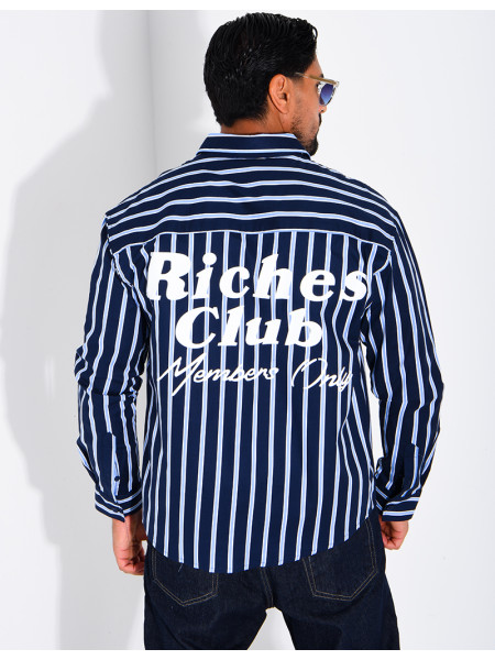 Gestreiftes Langarmhemd „Riches Club“
