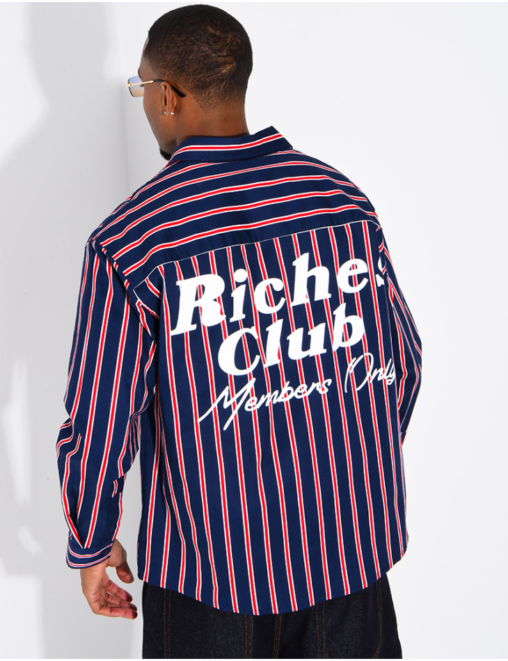 Gestreiftes Langarmhemd „Riches Club“