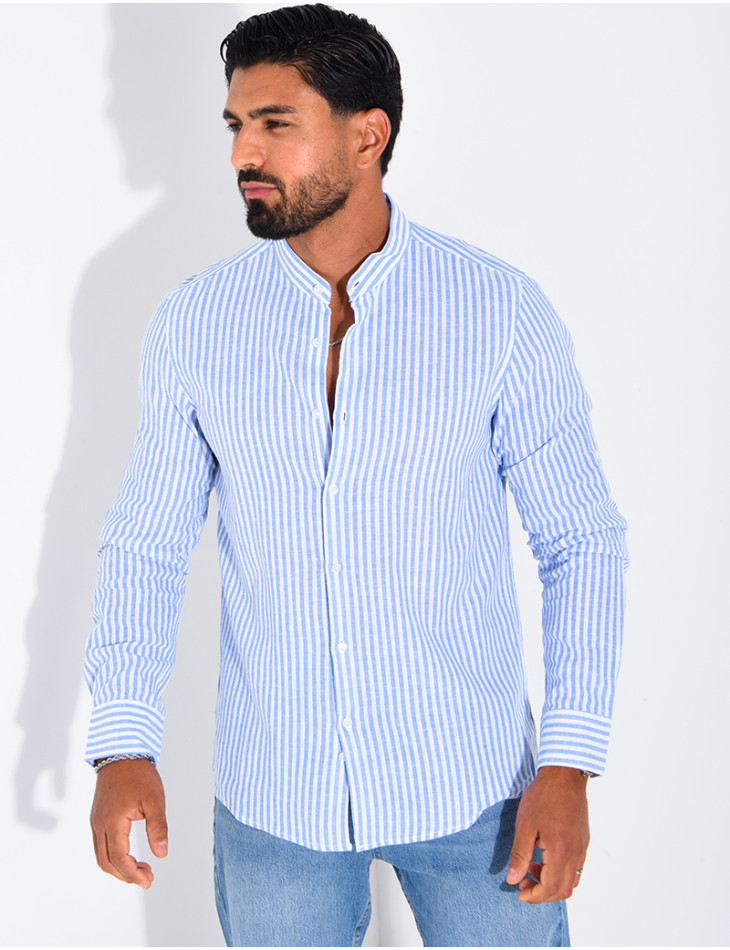 Chemise manches longues à rayures