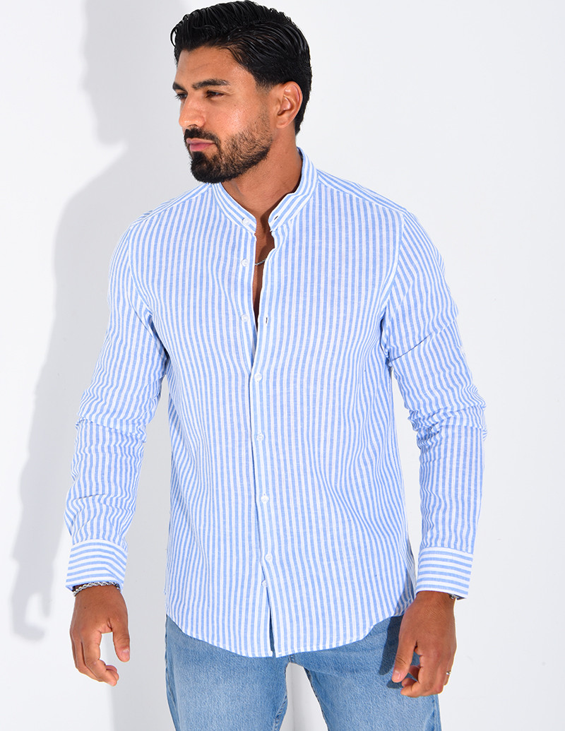 Chemise manches longues à...